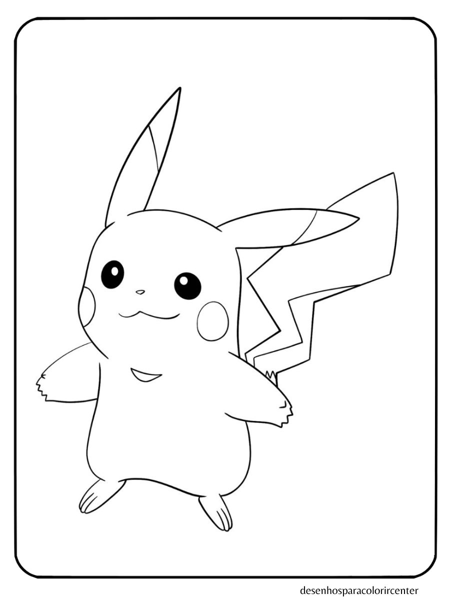 pokemon para colorir pikachu